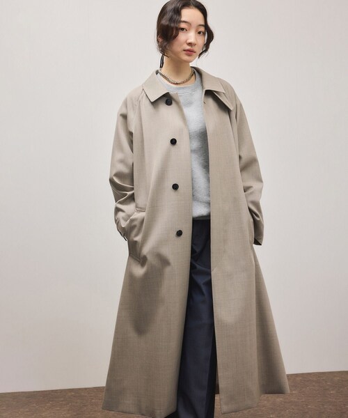 ADAM ET ROPE'(アダムエロペ)の「【サステナブル】バルマカーンマキシコート(ステンカラーコート・レディース・ベージュ・36/38)」の13枚目の写真