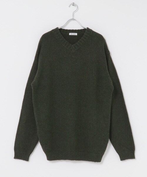 URBAN RESEARCH DOORS（アーバンリサーチドアーズ）の「FORK&SPOON　コットンウールVネックニット（ニット/セーター・メンズ・BLACK/LODEN・4/5）」の19枚目の写真