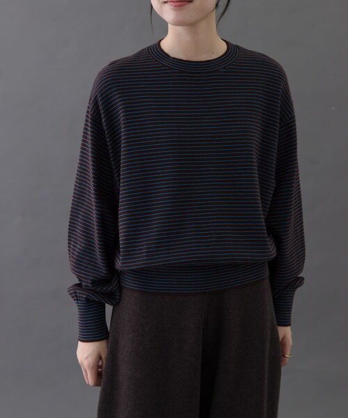 URBAN RESEARCH DOORS(アーバンリサーチドアーズ)の「FORK&SPOON ボーダークルーネックニット(ニット/セーター・レディース・IVOxNVY/GRYxNVY/BRNxBLU・1)」の22枚目の写真