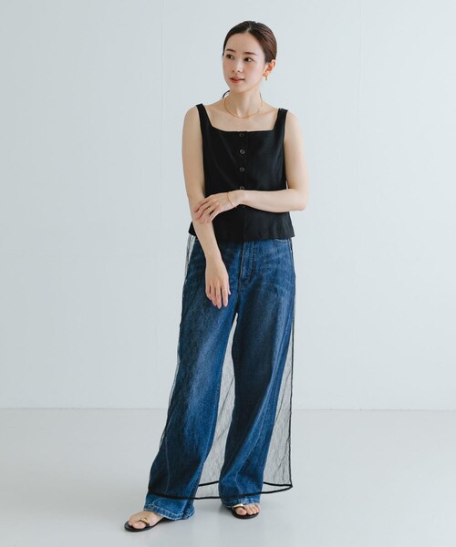 URBAN RESEARCH（アーバンリサーチ）の「AMOMENTO　SHEER LACE LONG SKIRT（スカート・レディース・BLACK/WHITE・0）」の12枚目の写真