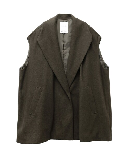 ELENDEEK（エレンディーク）の「OVER SIZE SLEEVELESS CT（その他アウター・レディース・グレー/ブラウン・F）」の4枚目の写真