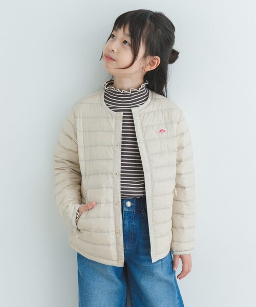 URBAN RESEARCH DOORS（アーバンリサーチドアーズ）の「DANTON　INNER DOWN CREW-NECK JACKET(KIDS)（ダウンジャケット/コート・キッズ・BLACK/OYSTER・115/135）」の5枚目の写真