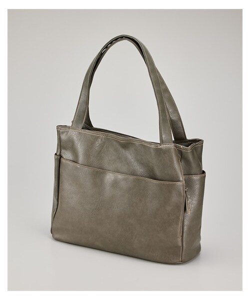 nissen（ニッセン）の「10ポケット多収納トートバッグ（A4対応）（トートバッグ・メンズ・黒/グレージュ/アプリコット/マスタード/アイボリー×オーク/チャコール/ペールグリーン・Y）」の9枚目の写真