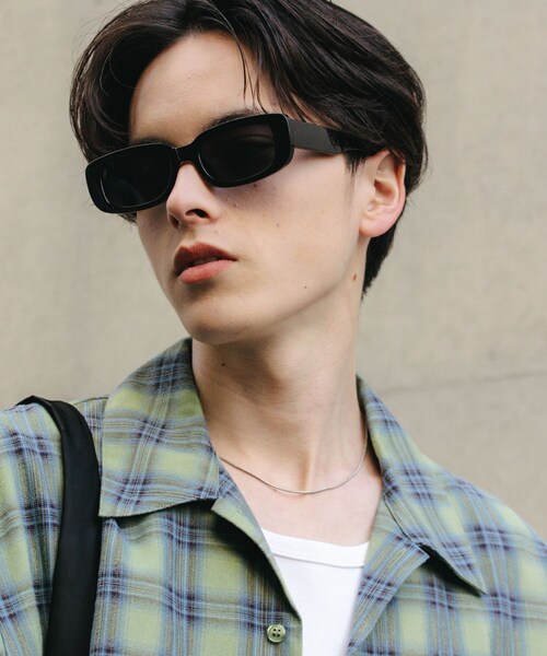 SENSE OF PLACE by URBAN RESEARCH（センスオブプレイスバイアーバンリサーチ）の「スクエアサングラス（メガネ・メンズ・BLACK/BLK×BLU・one）」の5枚目の写真