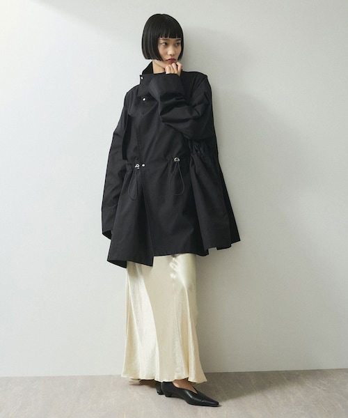 ADAM ET ROPE'(アダムエロペ)の「【WEB限定】・【サステナブル】スタンドカラーハーフモッズコート(モッズコート・レディース・ブラック/オフホワイト/ブラウン系・F)」の19枚目の写真