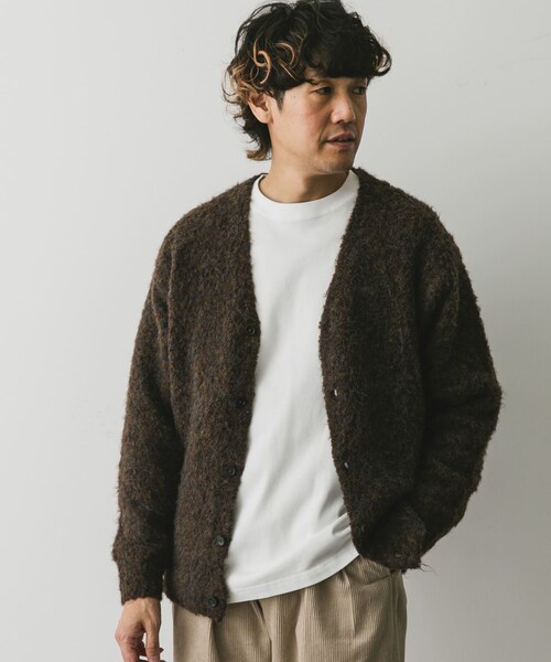 URBAN RESEARCH DOORS（アーバンリサーチドアーズ）の「MIXカラー ヘアリーニットカーディガン（カーディガン/ボレロ・メンズ・BLUE/BROWN/CHARCOAL・M/L）」の14枚目の写真