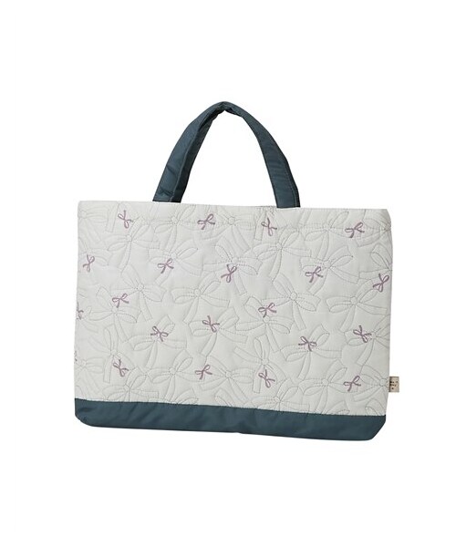 nissen（ニッセン）の「総柄キルティング　レッスンバッグ（男の子 女の子 入園 入学 新学期準備）（トートバッグ・メンズ・りぼん/お花/恐竜/星・Y）」の5枚目の写真
