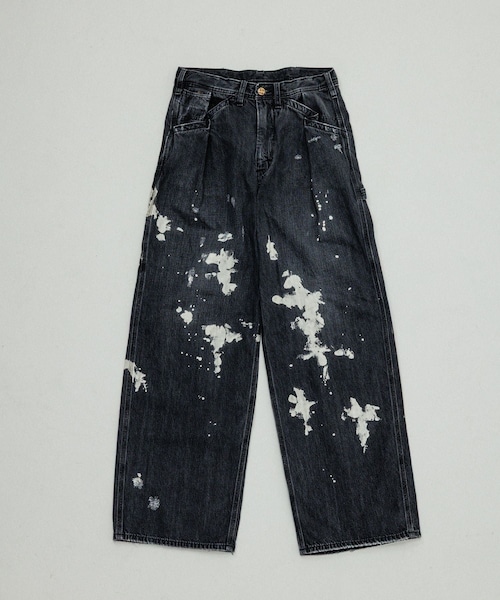 ADAM ET ROPE'（アダムエロペ）の「【Lee x BELPER x M】PAINT PAINTER BUGGY PANTS（デニムパンツ・レディース・ブラック/ネイビー・L/M/S/XS）」の8枚目の写真