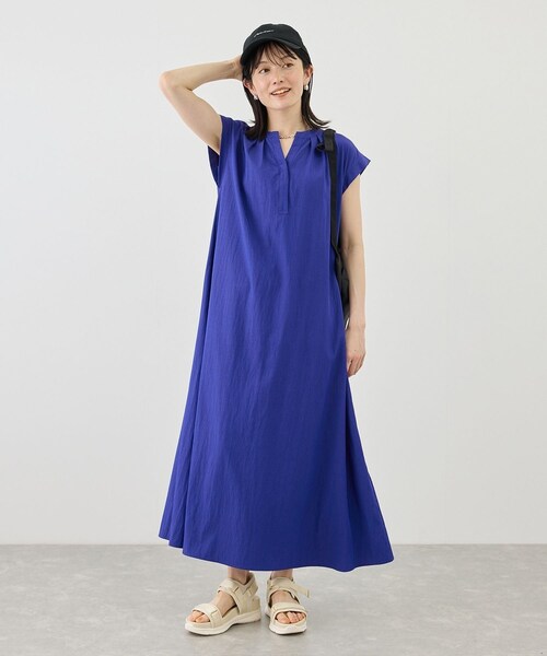 ROPE' PICNIC(ロペピクニック)の「リラックスワンピース(ワンピース・レディース・ブラック/ダークブラウン/ブルー/ワイン・F)」の21枚目の写真