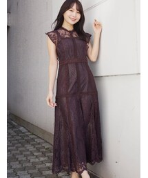 MERCURYDUO | レースハイネックドレス(ドレス)