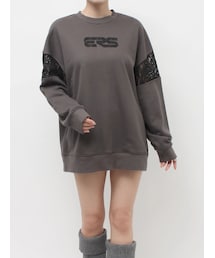 EVRIS | レースEmbroideryスウェットトップス(スウェット)