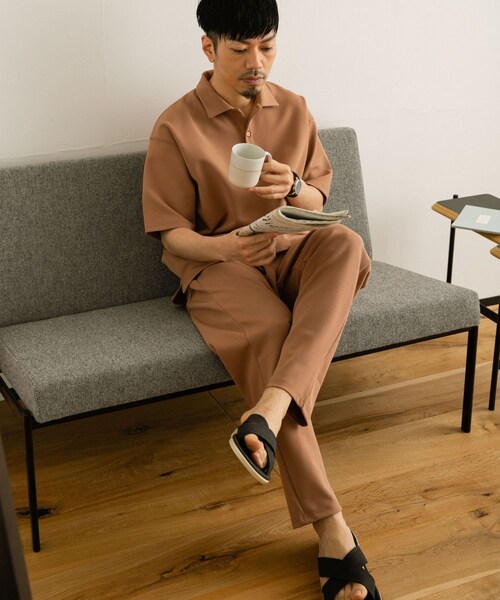 ITEMS URBANRESEARCH(アイテムズ アーバンリサーチ)の「『セットアップ対応』 ダブルフェイス ツイルイージーパンツ(その他パンツ・メンズ・NVY/BEG/BLK・M/L)」の15枚目の写真