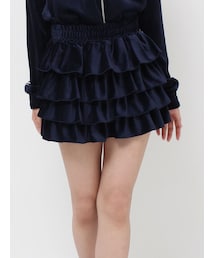 jouetie | ベロアラインティアードミニスカート【セットアップ対応】(スカート)