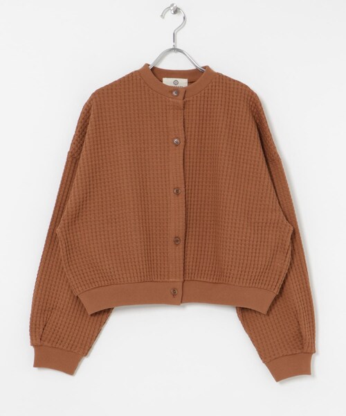 THE GOODLAND MARKET（ザグッドランドマーケット）の「SEAGREEN　BIG WAFFLE CARDIGAN（カーディガン/ボレロ・レディース・GREEN/BROWN/CREAM/ROYAL・1/2）」の10枚目の写真