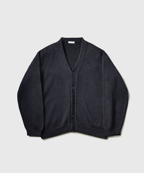 ADAM ET ROPE'(アダムエロペ)の「【KAPTAIN SUNSHINE/キャプテンサンシャイン】Cotton Washi Hand Frame Cardigan(カーディガン/ボレロ・メンズ・ブラック/ブルー・3/4)」の1枚目の写真