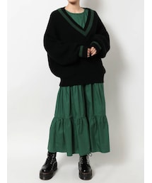 jouetie | ラインニットレイヤードワンピース(ワンピース)