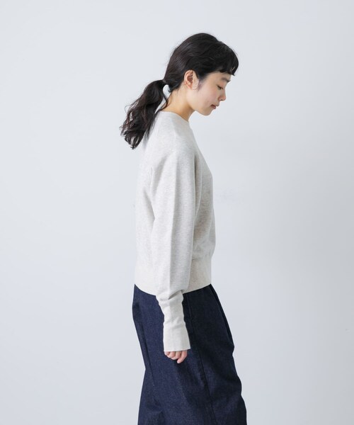 かぐれ（カグレ）の「コットンリヨセルショートプルオーバー（Tシャツ/カットソー・レディース・L/GRAY/NAVY/CHARCOAL・Free）」の15枚目の写真