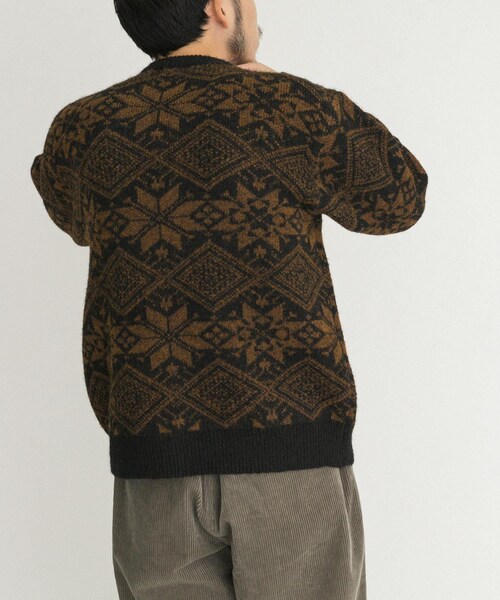 EKAL（エカル）の「ノルディックニットプルオーバー（ニット/セーター・メンズ・ブラウン/レッド・M/L）」の9枚目の写真