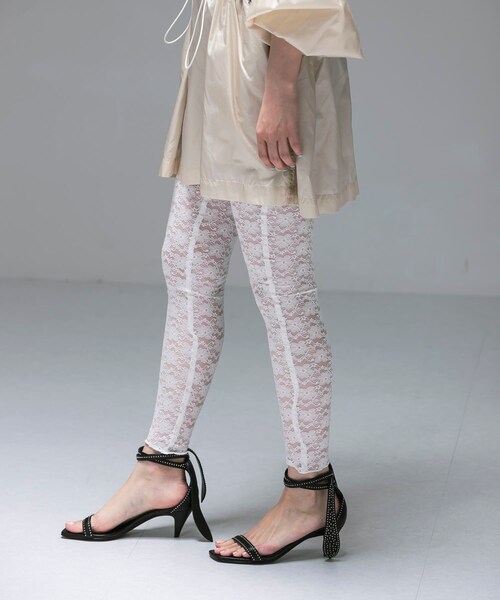 URBAN RESEARCH（アーバンリサーチ）の「ambiguous　Lace Long Leggings（レギンス/スパッツ・レディース・WHITE/BLACK・FREE）」の5枚目の写真