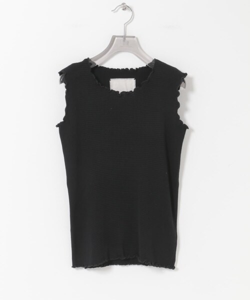 URBAN RESEARCH（アーバンリサーチ）の「V::ROOM　WAFFLE RIB COMBO TANKTOP（タンクトップ・レディース・BLACK/NATURAL・2/4）」の7枚目の写真