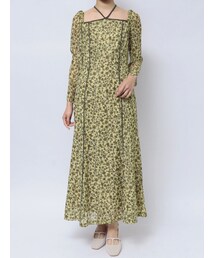 LAGUNAMOON | フェザーフラワーパターンワンピース(ワンピース)