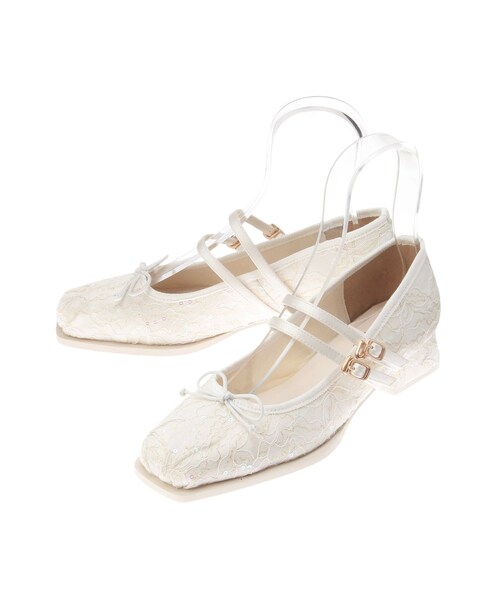 dazzlin（ダズリン）の「バレエメリージェーン（バレエシューズ・レディース・オフホワイト/グレー/ブラック/シルバー・M/L）」の10枚目の写真