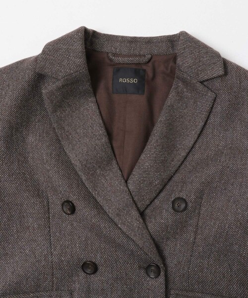URBAN RESEARCH ROSSO（アーバンリサーチロッソ）の「ウールツィードオーバージャケット（テーラードジャケット・レディース・RETRO BLUE/BROWN・Free）」の7枚目の写真