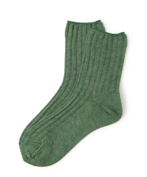 ADAM ET ROPE'(アダムエロペ)の「【R&D.M.Co-OLDMAN'S TAILOR】SOCKS(ソックス/靴下・レディース・オフホワイト/キャメル/オリーブ・F)」の6枚目の写真