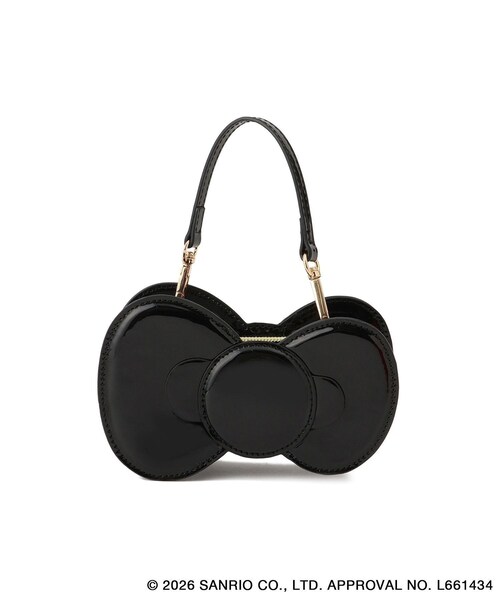 ROPE' PICNIC(ロペピクニック)の「【ROPE' PICNIC×ハローキティ】2WAYストラップ付きミニショルダーリボンバッグ(トートバッグ・レディース・ブラック/レッド・F)」の3枚目の写真