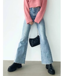 EMODA | セミフィットフレアハイウエストジーンズ(デニムパンツ)