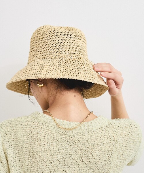 VIS（ビス）の「シンプル雑材ハット（ハット・レディース・ダークブラウン/ベージュ/ベージュ系・F）」の10枚目の写真