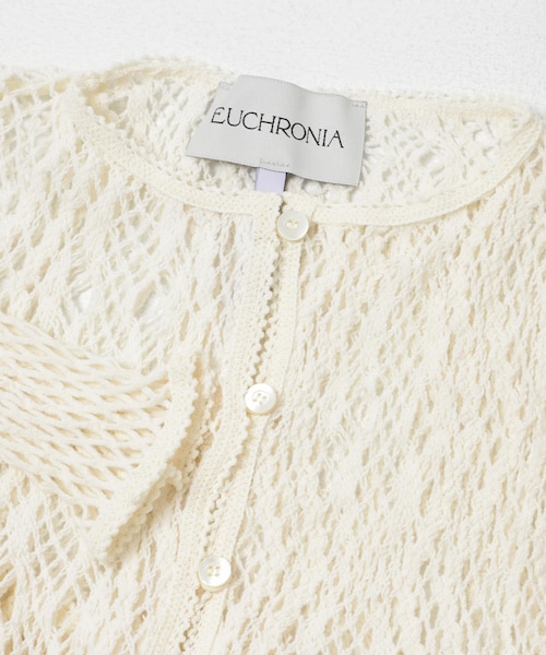 URBAN RESEARCH(アーバンリサーチ)の「EUCHRONIA STRETCH LACE CARDIGAN(カーディガン/ボレロ・レディース・IVORY/KHAKI・Free)」の5枚目の写真