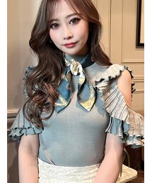 RESEXXY | スカーフ付フリルニット(ニット/セーター)