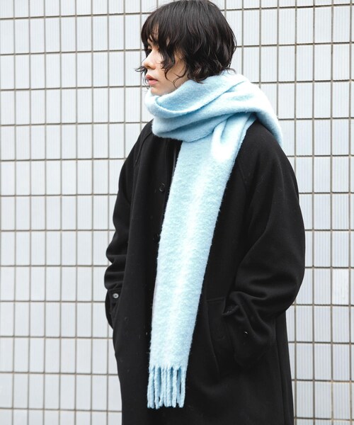 URBAN RESEARCH DOORS(アーバンリサーチドアーズ)の「ボリュームマフラー(マフラー・メンズ・CHARCOAL/L.BLUE・-)」の14枚目の写真