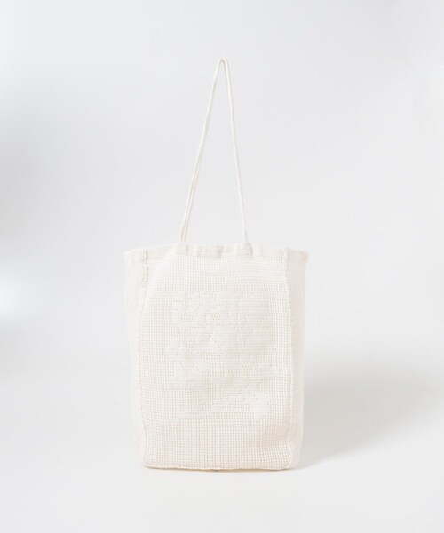 かぐれ（カグレ）の「Nananita　ROSE CROCHET BAG（トートバッグ・レディース・DOVE/BLACK・Free）」の3枚目の写真