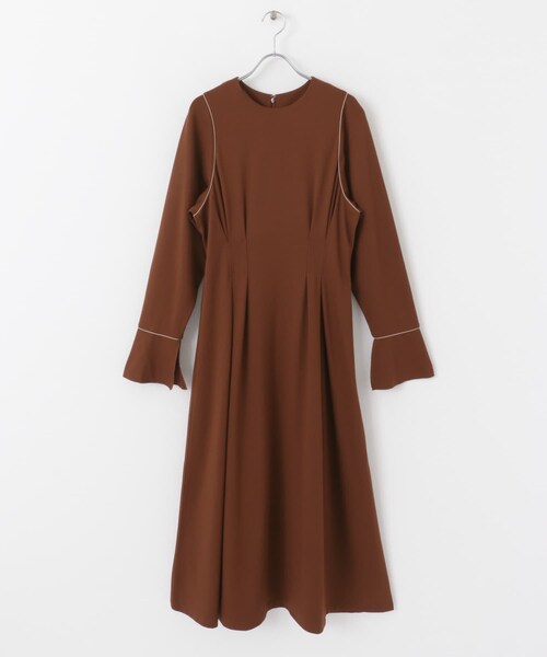 SENSE OF PLACE by URBAN RESEARCH（センスオブプレイスバイアーバンリサーチ）の「ウエストタックカットワンピース（ワンピース・レディース・BROWN/GREIGE/BLACK・one）」の20枚目の写真