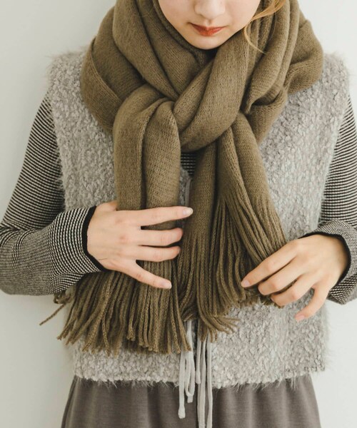 ITEMS URBANRESEARCH（アイテムズ アーバンリサーチ）の「ベーシックストール（ストール/ショール・レディース・CHA/OFF/MOC/YEL・FREE）」の12枚目の写真