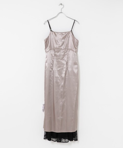 URBAN RESEARCH ROSSO（アーバンリサーチロッソ）の「エンブロダリーレースレイヤードドレス（ワンピース・レディース・GREEN/BLACK・FREE）」の9枚目の写真