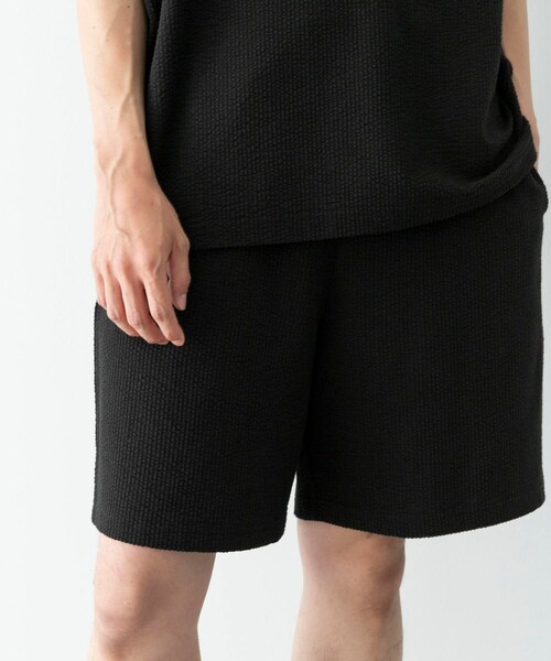 URBAN RESEARCH Sonny Label（アーバンリサーチサニーレーベル）の「カットシアサッカーショートパンツ（その他パンツ・メンズ・ブラック/ネイビー・M/L）」の5枚目の写真
