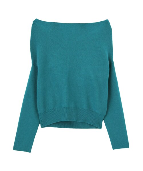 ELENDEEK(エレンディーク)の「CROSS 2WAYS KNIT(ニット/セーター・レディース・チャコールグレー/ブラック/ピーコック/ホワイト・F)」の4枚目の写真