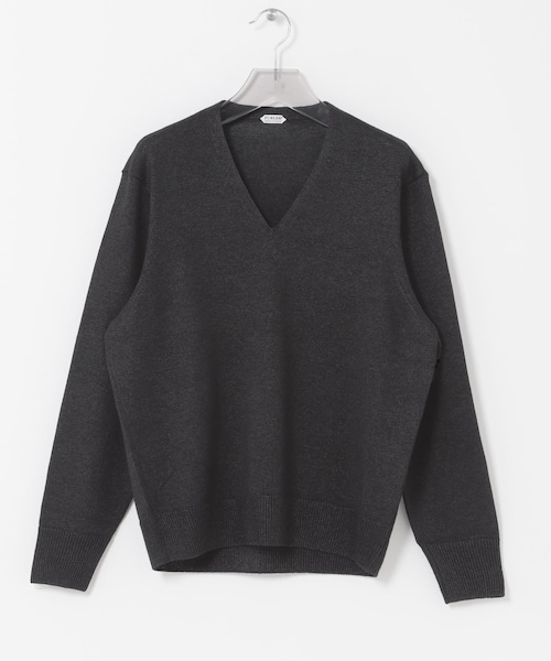 URBAN RESEARCH(アーバンリサーチ)の「PURLAM WASHI M-G TENJIKU V PULLOVER(ニット/セーター・メンズ・WHITE/BLACK/GREEN/B.PURPLE・2/3)」の2枚目の写真