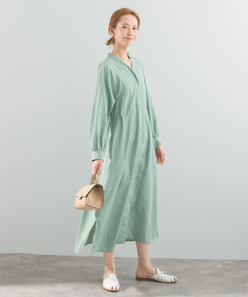 URBAN RESEARCH ROSSO（アーバンリサーチロッソ）の「パネルデザインシャツワンピース（ワンピース・レディース・MINT/STRIPE/NAVY・FREE）」の10枚目の写真
