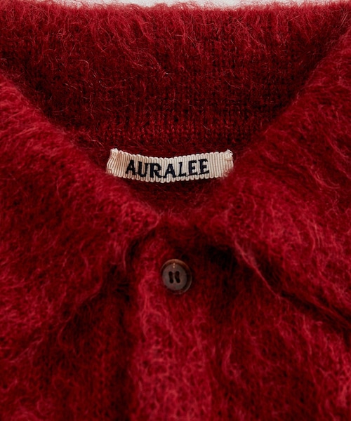 AURALEE 別注】BRUSHED MOHAIR CARDIGAN w/COLLAR