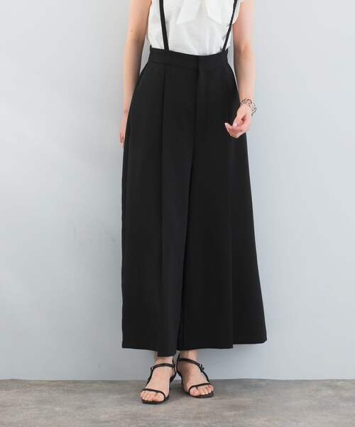 URBAN RESEARCH ROSSO（アーバンリサーチロッソ）の「サス付きタックワイドパンツ（その他パンツ・レディース・white/black・36/38）」の20枚目の写真