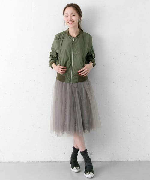 URBAN RESEARCH（アーバンリサーチ）の「ALPHA INDUSTRIES×URBAN RESEARCH iD　別注MA-1 ジャケット（ミリタリージャケット・レディース・BLACK/KHAKI/L.GREY・XS）」の8枚目の写真