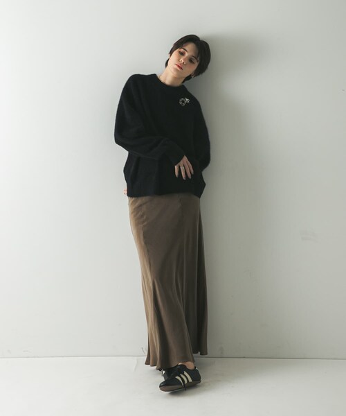 URBAN RESEARCH(アーバンリサーチ)の「FOX/CASHMEREルーズニット(ニット/セーター・レディース・L.PINK/TOP BROWN/BLACK・FREE)」の11枚目の写真