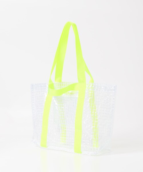 EKAL(エカル)の「TINY GARDEN PRODUCTS マルチユースクリアバッグ M(トートバッグ・レディース・WHITE/NEONYELLOW・M)」の10枚目の写真