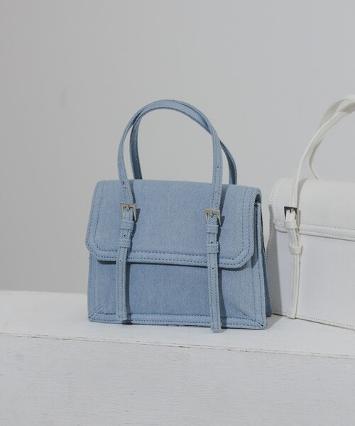 SENSE OF PLACE by URBAN RESEARCH(センスオブプレイスバイアーバンリサーチ)の「デニムショルダーバッグ(ショルダーバッグ・レディース・L.INDIGO/OFF WHITE・one)」の4枚目の写真