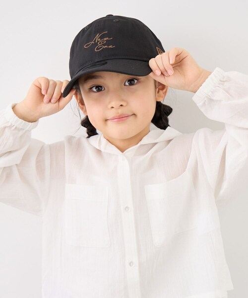 ROPE' PICNIC(ロペピクニック)の「【KIDS】【NEW ERA(R)/ニューエラ別注 】YTH920 SPARE STRAP CAP(キャップ・キッズ・スミクロ/グレー系/ライトグリーン・F)」の4枚目の写真