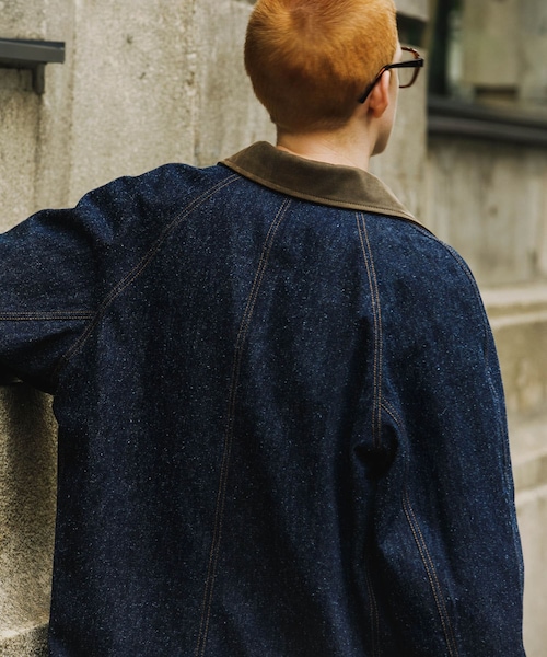 URBAN RESEARCH（アーバンリサーチ）の「Cale　コットンシルクデニムカバーオール（カバーオール・メンズ・Blue・3/4）」の4枚目の写真